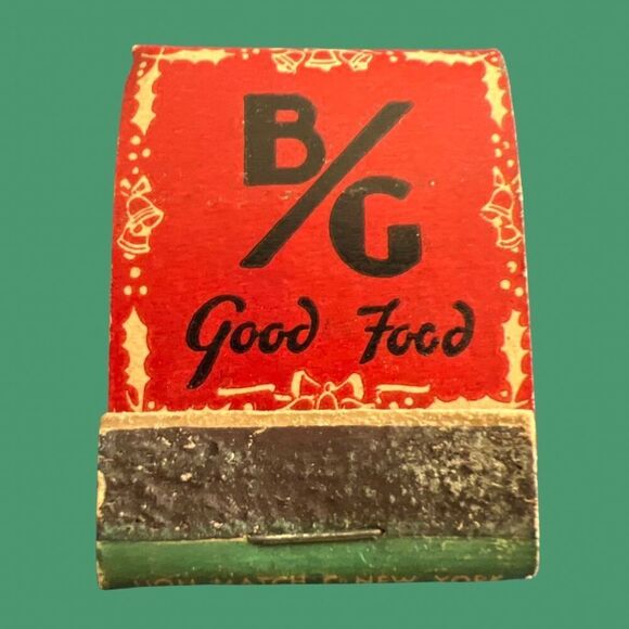 Vintage “Merry Christmas” B/G Foods Matchbook Unstruck - Picture 2 of 3